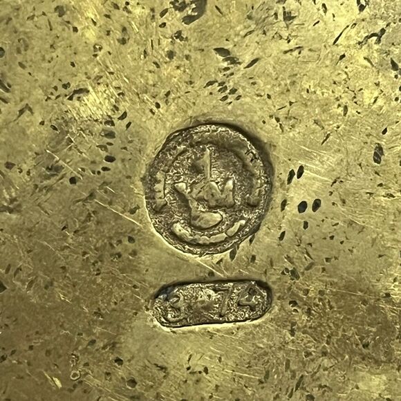 Brass Pipe Holder Ash Tray Virginia Metalcrafters Cigar Cigarette Dogwood 3-74 - Picture 4 of 16